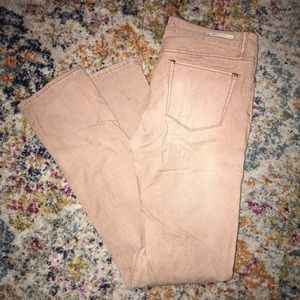 Anthropologie light pink corduroy straight leg